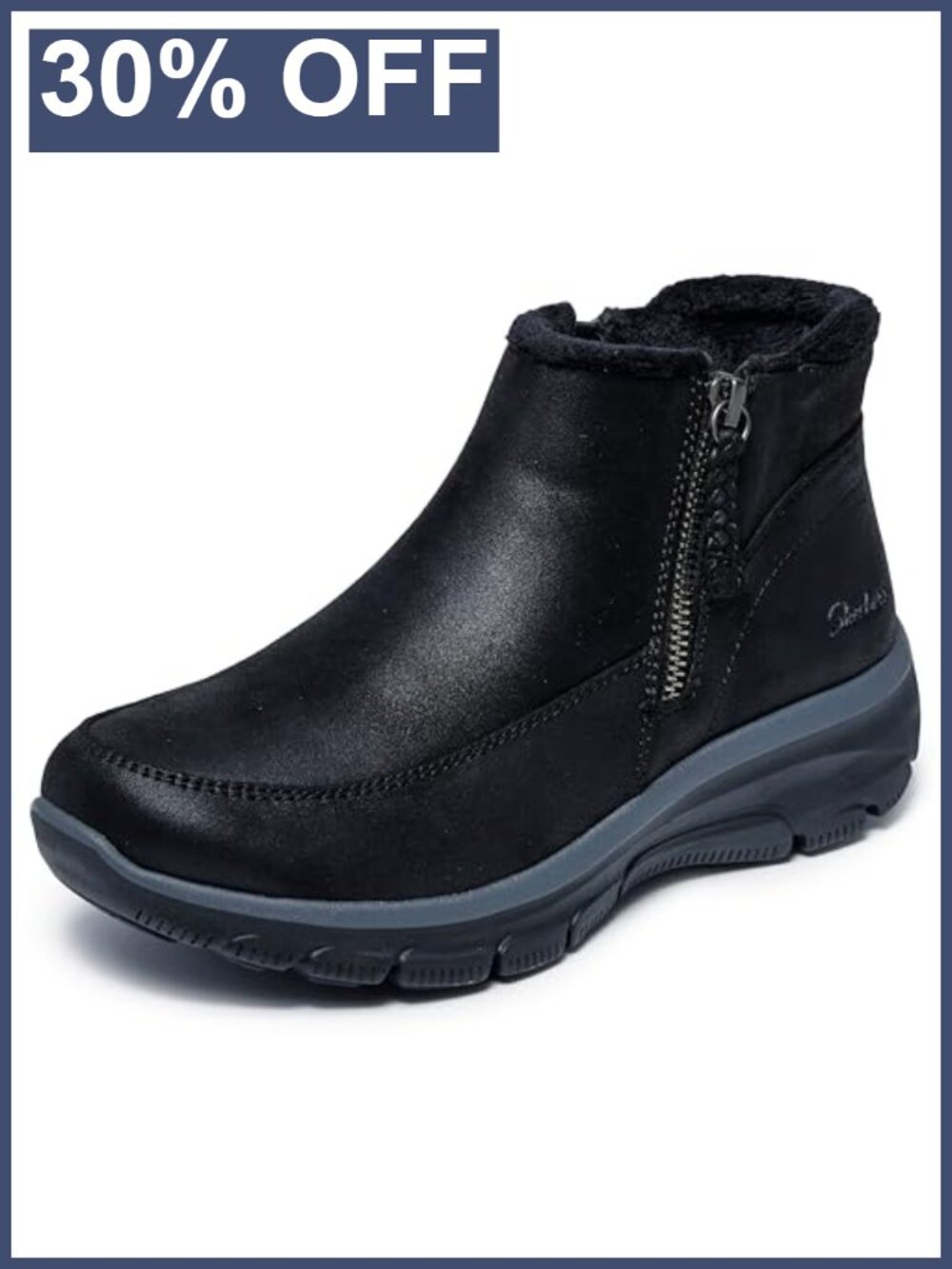 Women's Vegan Leather Ankle Bootie Chukka Memory Foam Water Resistant